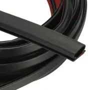 26 ft D Shape Rubber Weather Stripping Door Seal Strip, Black/Red