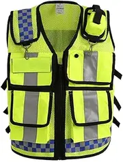 Zyj stores Fluorescent Yellow Reflective Vest Safety Vest Motorcycle Night Construction Riding Reflective Clothing Mesh Traffic Clothes