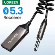 Ugreen Bluetooth 5.3 Receiver Adapter Aux Audio 3.5mm Jack Wireless Transmitter