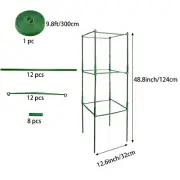 Tomato Trellis, Plastic Coated Steel Pipe, Garden Tie Green Tape, Tomato Cages P