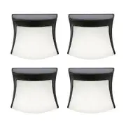 Solar Powered 3LEDs Fence Gutter Light Outdoor Garden Yard Wall Pathway Lamp 4PCS