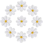 VGOL 40PCS Embroidery Patches Daisy Flower Pattern Appliques Sewing Iron-on for Clothing Hats Backpacks Jeans Repairing DIY Decoration Accessories