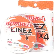 Atomic Linez Braid Fishing Line 4X Multi Colour 1200m Ultra Japanese Fibres