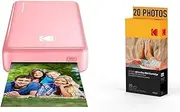 [Kodak] Pack PM220 Photo Printer and MSC20 Cartridge - Photos 5.4 x 8.6 cm, WiFi, Compatible with iOS and Android - Pink