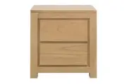 CT Amsterdam Solid White Cedar Timber 2 Drawer Bedside Table