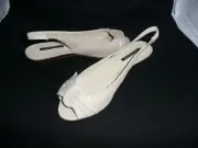 TONY BIANCO LADIES TAN/SKIN LEATHER WEDGE HEEL SHOES SIZE 6 NEW
