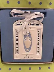 Wedgwood Our First Home 2006 Christmas Tree Ornament Blue White Jasperware NEW