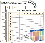 Dry Erase Multiplication Chart Whiteboard 9" x 12" Multiplication Table Doubl...