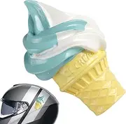 Motorcycle Accessories Decor - Falling Ice Cream Spoof Motorcycle Ornament | Hilarious Motorcycle Cap Adornment, Unique Funny Ornament For Bikers