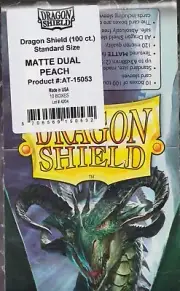 Lot of 10 new 100 ct pk Dragon Shield Dual Matte Deck Sleeves Protectors Peach