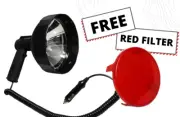 NEW Hand Held 100w Halogen Spotlight 1000 Lumens - 175mm 7" Hunting Torch Lamp