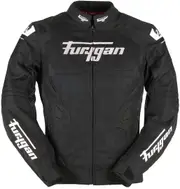 Furygan Atom Vented Evo Perforated Motorcycle Textile Jacket, black-white, Size 2XL for Men Black White