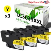 3PK LC3035 3035 Ink Cartridge InkJet MFC-J805DW XL MFC-J995DW XL Printer YELLOW