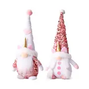 Catzon 2Pcs Unicorns Gnomes Plush Doll Birthday Party Decoration Gift