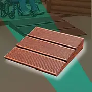 MAEEHDNKM Wood Curb Ramps, Portable Wheelchair Handicap Ramps, Non-Slip Threshold Ramp Shed Ramps, 3" 4" Rise Driveway Kerb Ramp Entry Ramps for Garage Cars(30x30x8 cm)