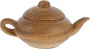 MOKKHNB Wood Carved Teapot Ornament for Home and Office Decor Antique Style Wooden Teapot Decoration Random Design for Desktop and Cabinet Display