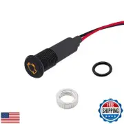 Taiss LED Indicator Pilot Dash Light (Check Engine) Yellow, 5/16"(8mm)12V LED