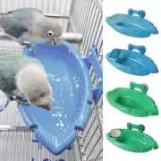 Bird Water Bath Tub For Pet Bird Cage Hanging Bowl Parrots Parakeet Birdbath