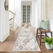 Washable Runner Rug 2x6 Non Slip Vintage Runners for Hallways Faux Wool Floor