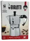 Bialetti Moka Express 4-Cups Export Stovetop Espresso Maker - Silver - Brand New