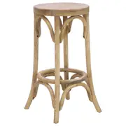 Charlotte 75cm Elm Wood Antique Tan Bar Stool