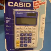 BN Sealed CASIO SL-300VC-BE Large Display Battery+Solar Portable Calculator 8 Di