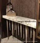 White Agate Console Counter Slab, Agate Slab Top, Furniture Agate Slab Decors