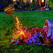 Solar Powered LED String Light Watering Art Lamp Outdoor Garden Fairy Light