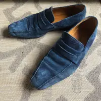 在飛比找蝦皮購物優惠-保證正品 Berluti 頂級 藍色麂皮 皮鞋 休閒鞋 si