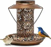 Solar Powered Bird Feeder Light Hanging Outdoor Solar Lamp Solar Garden Light