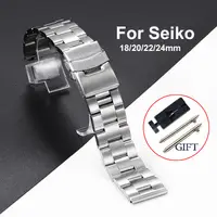 在飛比找蝦皮購物優惠-SEIKO 316l 不銹鋼錶帶適用於精工 SKX007 S