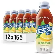 Snapple Zero Sugar Lemon Iced Tea 16 fl oz Pack of 12