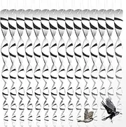 20Pcs Bird Reflective Scare Rods, BetterJonny 12 Inch Bird Twister Rods Reflective Ornamental Spiral Deterrent Device Scare Birds Away from Your Garden