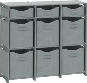 Multi-Functional 9 Cube Closet Organizer with 12 Bins - Lightweight and Stylish
