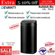New Motion Sensor Rubbish Kitchen Bin Automatic Garbage Waste Trash Can Black