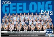 GEELONG CATS 2025 AFL FOOTBALL CHAMPION TEAM PLAYER POSTER,1