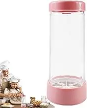 Powdered Sugar Shaker Duster | Rotation Flour Duster,Ergonomic Dispenser Holder Fine Mesh Strainer for Baking Pantry Kitchen Restaurant Commercial Foodservice