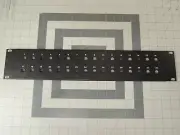 (32) Port 3/8" Round Hole Patch Panel - FC Simplex, BNC, RCA, Coax - Unloaded