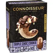 Connoisseur Triple Chocolate Cookie Ice Cream 4 pack