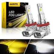 AUXITO H11 H8 H16 Switchback LED Fog Light Bulbs, 6500K White/3000K Amber Yel...