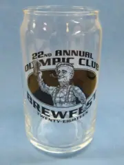 Can Shaped Beer Pint Glass: 22nd Annual Olymp;ic Club Brewfest ~ Centralia, WA