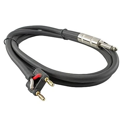 6 ft foot 1/4 to dual banana plug post PA DJ amp amplifier speaker cable cord