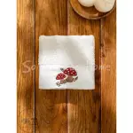 【SOLO歐洲家居】LCW HOME 土耳其製 純棉毛巾 白底刺繡菇菇 30X50CM