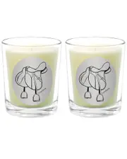 Qualitas Candles Leather Two Scented Beeswax Candle Set