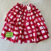 Uniqlo Marni Collaboration Red Plaid Balloon Shape Skirt XS～XL FEDEX JAPAN