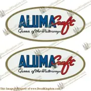 ALUMACRAFT "QUEEN OF THE WATERWAYS" OVAL BOAT DECALS (SET OF 2) 3M Marine Grade