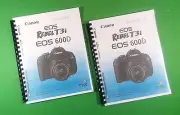 Owners Manual for Canon EOS 600D Rebel T3i Camera 324 Pages W/Clear Covers!