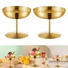 Stainless Steel Ice Cream Cup Parfait Sundae Trifle Bowl, Photo Prop Fruit Salad