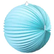 Blue Accordion Paper Lantern Ball - 20cm