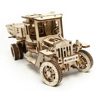 Ugears｜四輪驅動卡車｜免電力自走模型 木製模型 DIY 立體拼圖 烏克蘭 拼圖 組裝模型 3D拼圖 車子 引擎